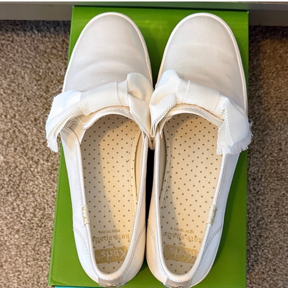 Keds Women's White Sneakers with Bow - Picture 3 of 5